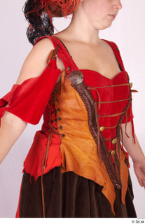  Photos Woman in Historical Dress 100 18th century historical clothing red dress upper body 0021.jpg